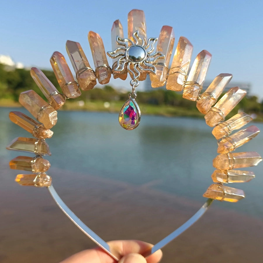 fashion geometric gem handmade plating hair band 1 piece