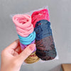 korean candy color towel hair ring combination set simple and versatile rubber band hair headdress