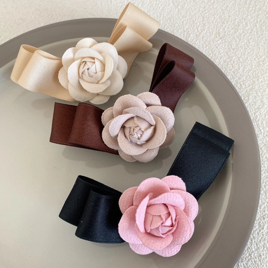 vintage style flower cloth hair clip