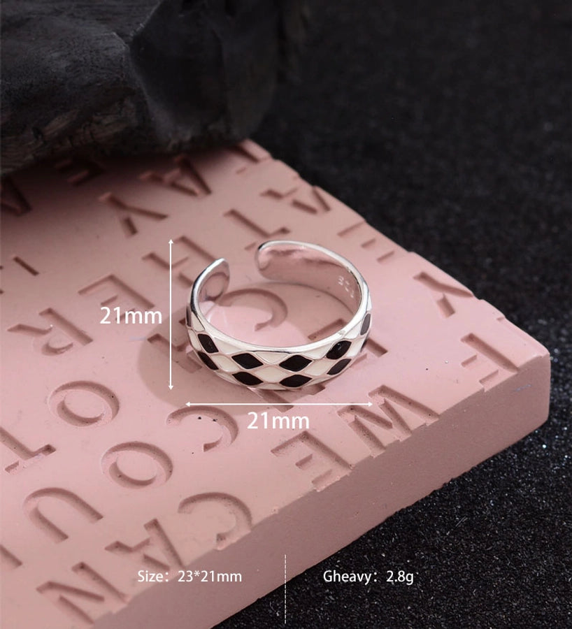 Copper Chess Pieces Open Rings