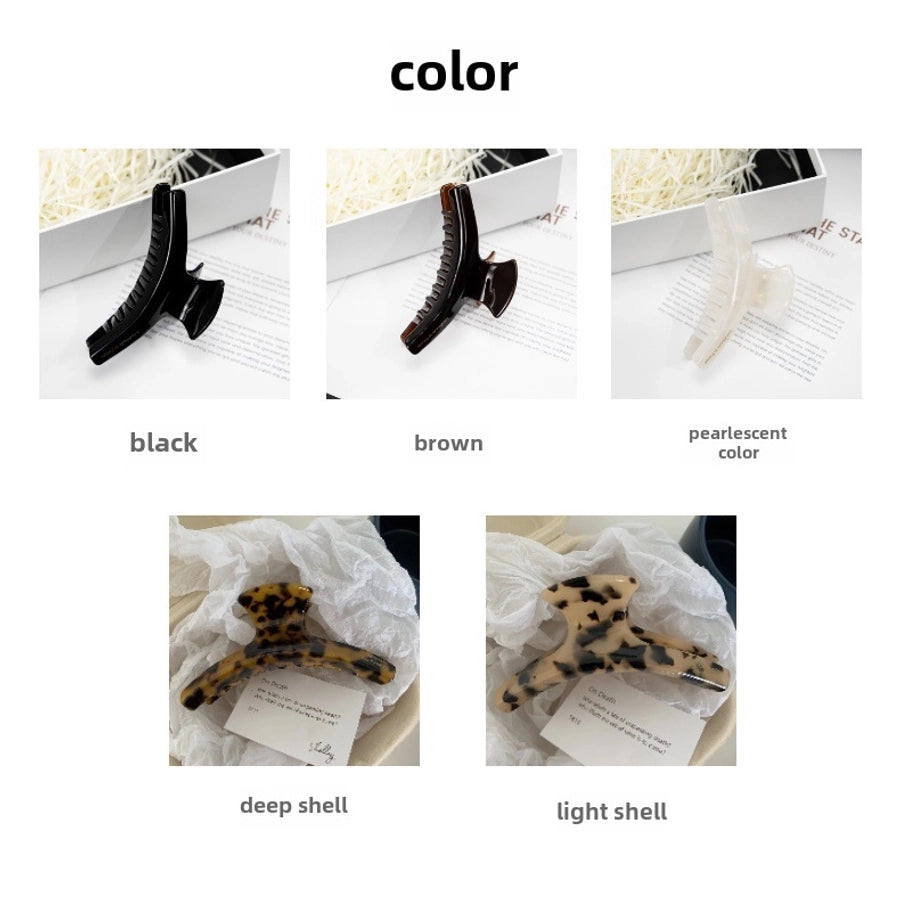 French Acetic Acid Curved Grab Clip Leopard Print Large Hair Hair Clip High-grade Female Hair Grab Hot Selling Accessories Yiwu Hair Accessories