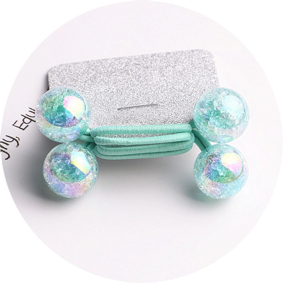 Kid'S Cute Simple Style Round Colorful Arylic Hair Tie