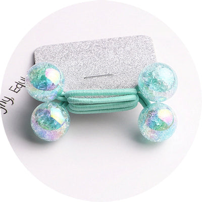 Kid'S Cute Simple Style Round Colorful Arylic Hair Tie