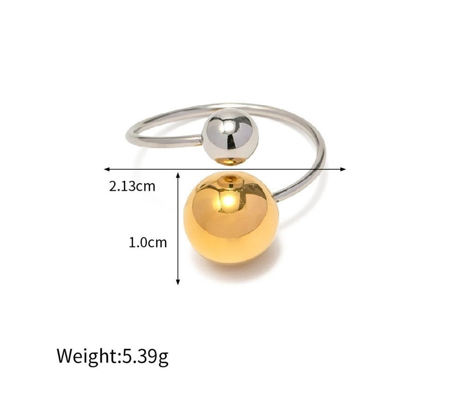 Jewelry Simple Style Geometric Round Titanium Steel Open Rings