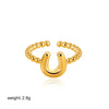 Copper Letter Open Rings