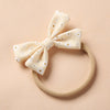 fashion bow floral nylon soft infant baby headband