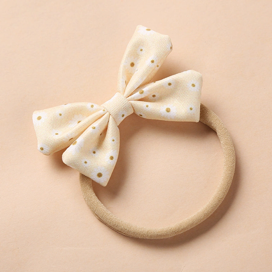 fashion bow floral nylon soft infant baby headband