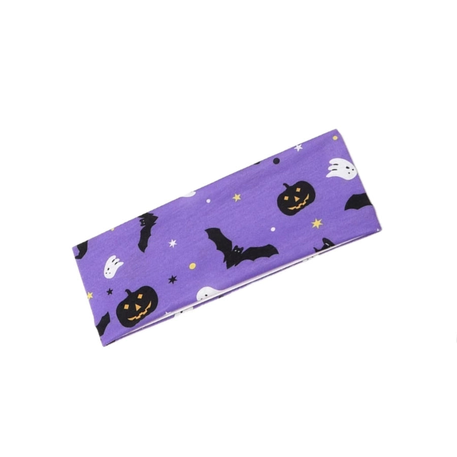 Women's Cute Funny Pumpkin Cartoon Character Spider Cloth Printing Hair Tie