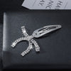 Women's IG Style Shiny Moon Bow Knot Rhinestone Pearl Inlay Rhinestones Hair Clip