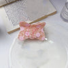 simple style bow knot acetic acid sheets printing hair claws