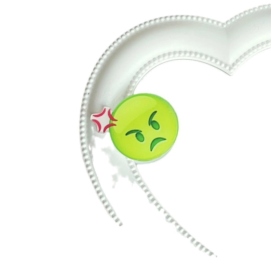 Women's Cute Smile Face Water Droplets Plastic Epoxy Hair Clip