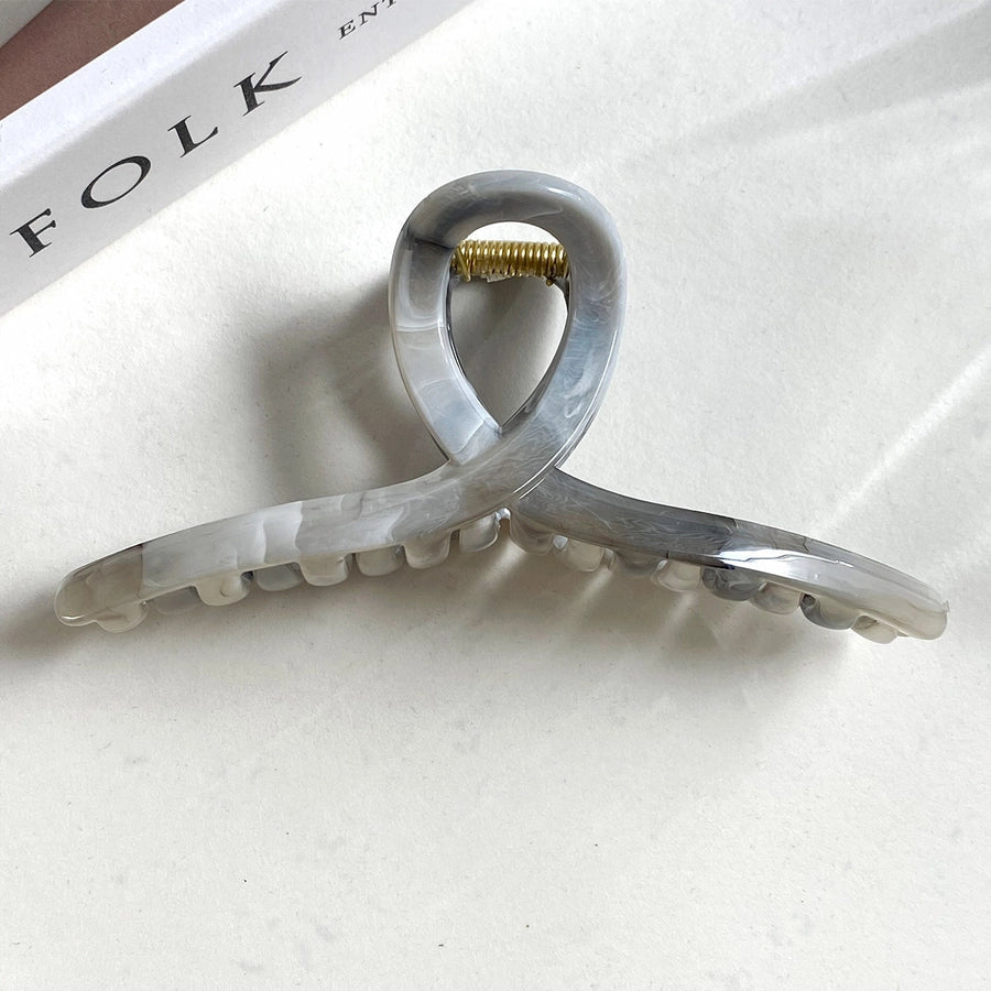 Guofeng Ink Color New Pink Mountain Geometric Shark Clip Hairpin New Chinese Style Back Head Clip  Clip