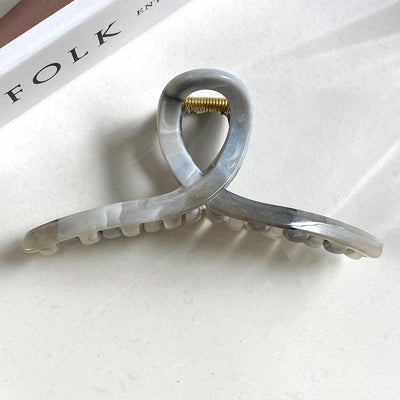 Guofeng Ink Color New Pink Mountain Geometric Shark Clip Hairpin New Chinese Style Back Head Clip  Clip