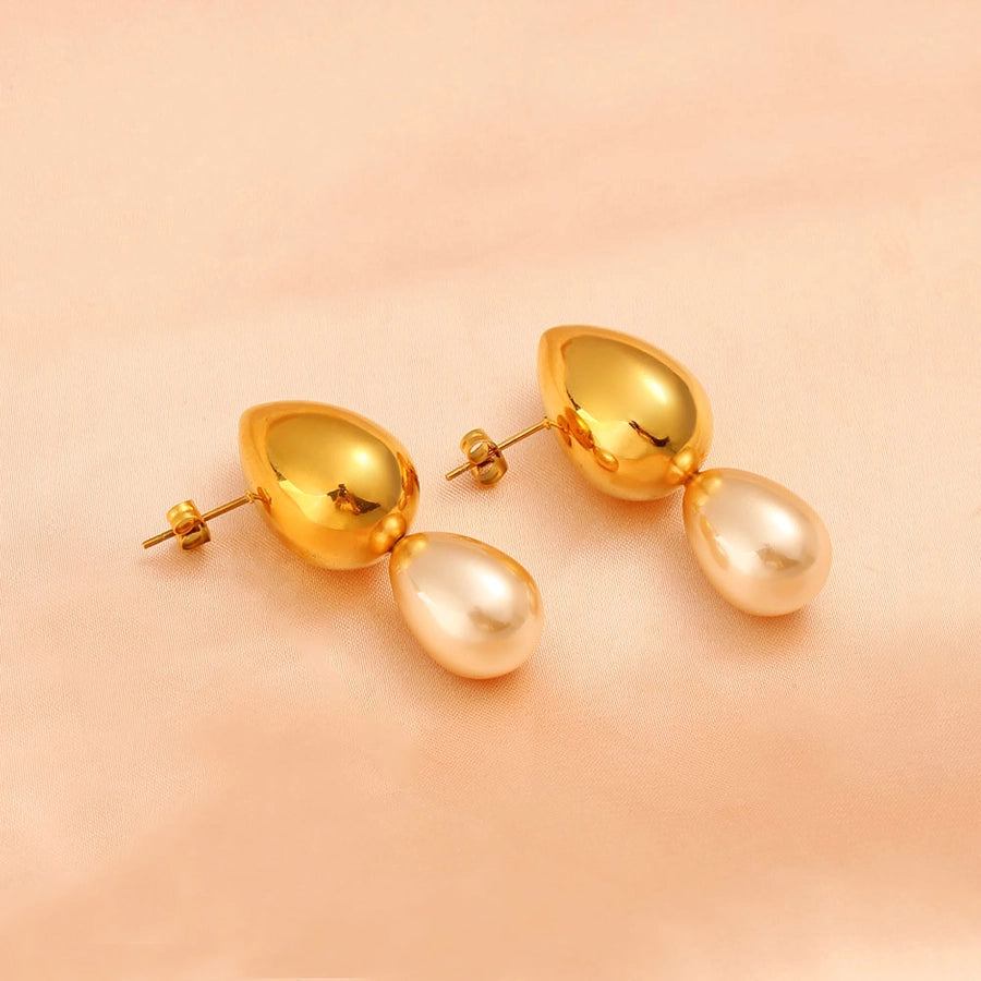 1 Pair Exaggerated Commute Geometric 304 Stainless Steel 316 Stainless Steel  18K Gold Plated Drop Earrings