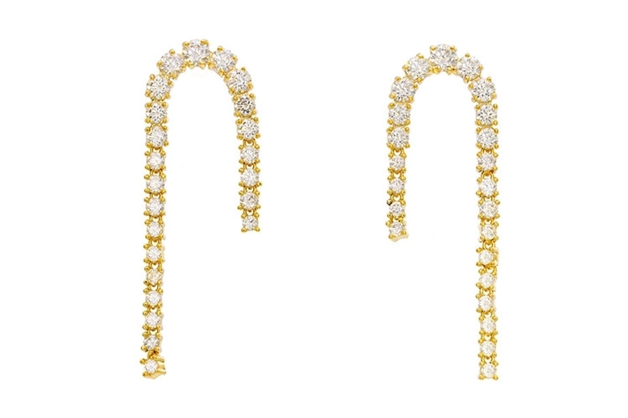 1 Pair Vintage Style Classic Style Geometric Plating Copper Zircon Drop Earrings