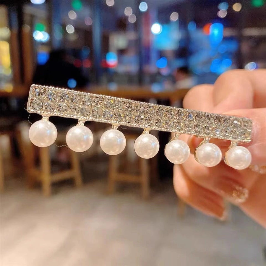 fashion heart shape butterfly snowflake imitation pearl alloy inlay rhinestones hair clip 1 piece