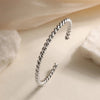 Retro Simple Style Commute Geometric 304 Stainless Steel Cuff Bracelets In Bulk
