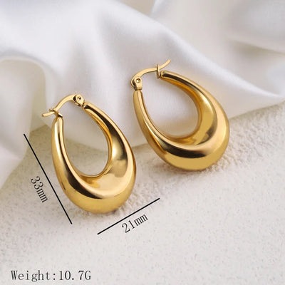 1 Pair Simple Style Commute Geometric Heart Shape Plating Titanium Steel Drop Earrings Earrings Ear Studs