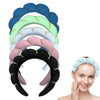 simple style color block towel velvet hair band