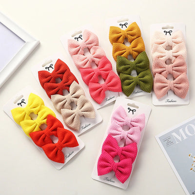 girl's simple style bow knot cloth braid hair band