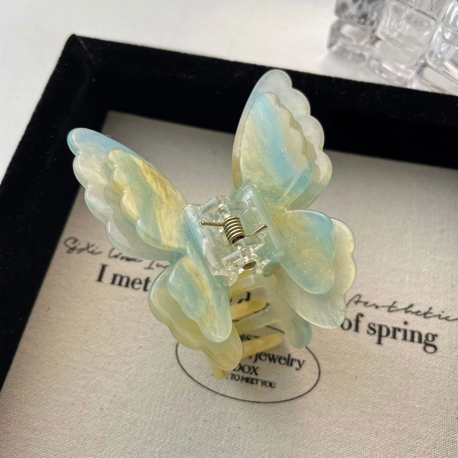 Women's Sweet Cool Style Butterfly Metal Plating Hair Claws