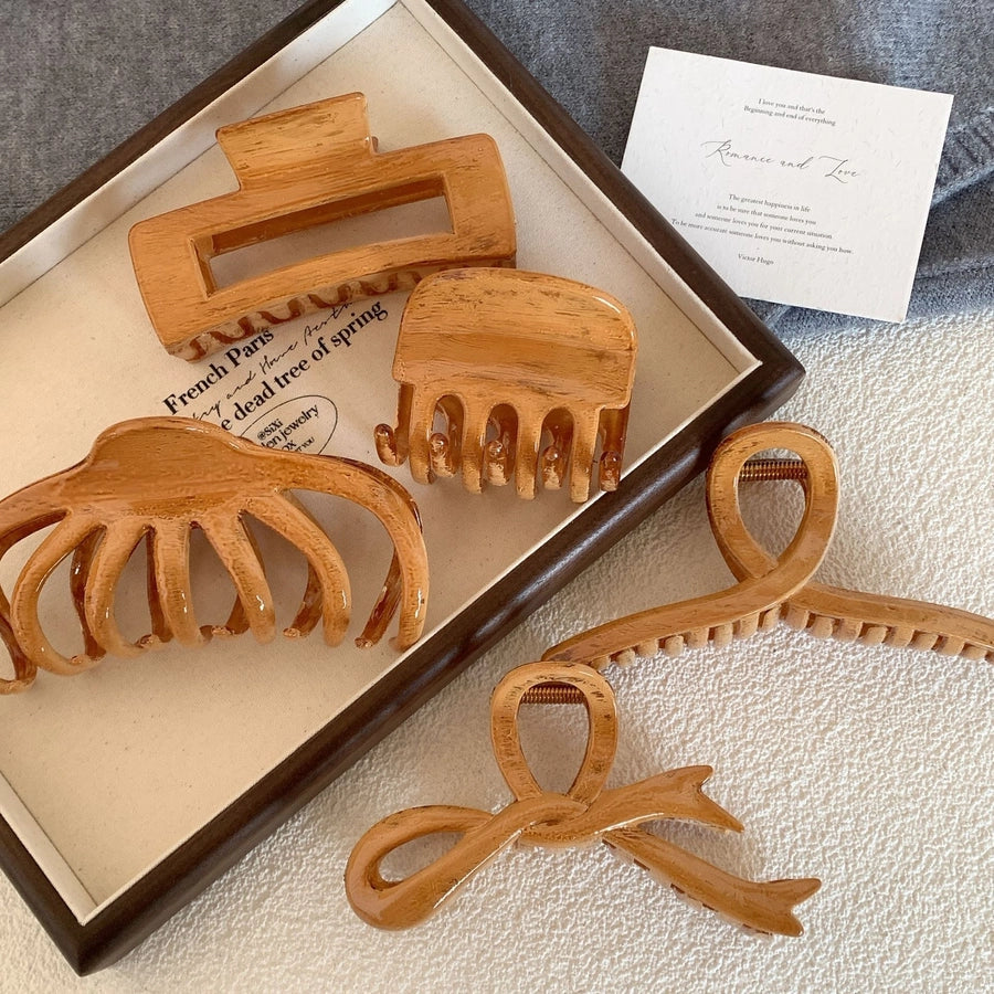 women's vintage style bow knot rectangle hair claws