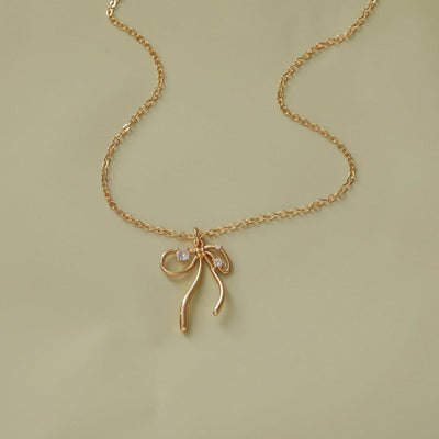 Copper 18K Gold Plated White Gold Plated Asymmetrical Big Bow Bow Knot Zircon Jewelry Set