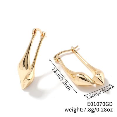 1 Pair Elegant Glam Shiny Cat Inlay Copper Zircon K Gold Plated Rhodium Plated Earrings
