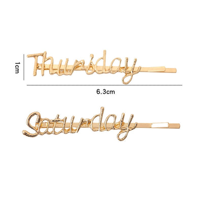 Women's IG Style Korean Style Letter Alloy Plating Hair Clip