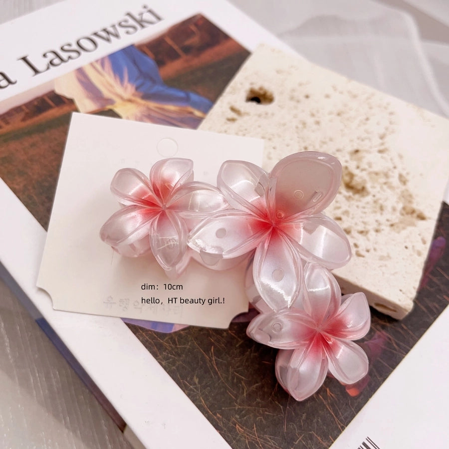 Women's Sweet Flower Plastic Stoving Varnish Hair Claws