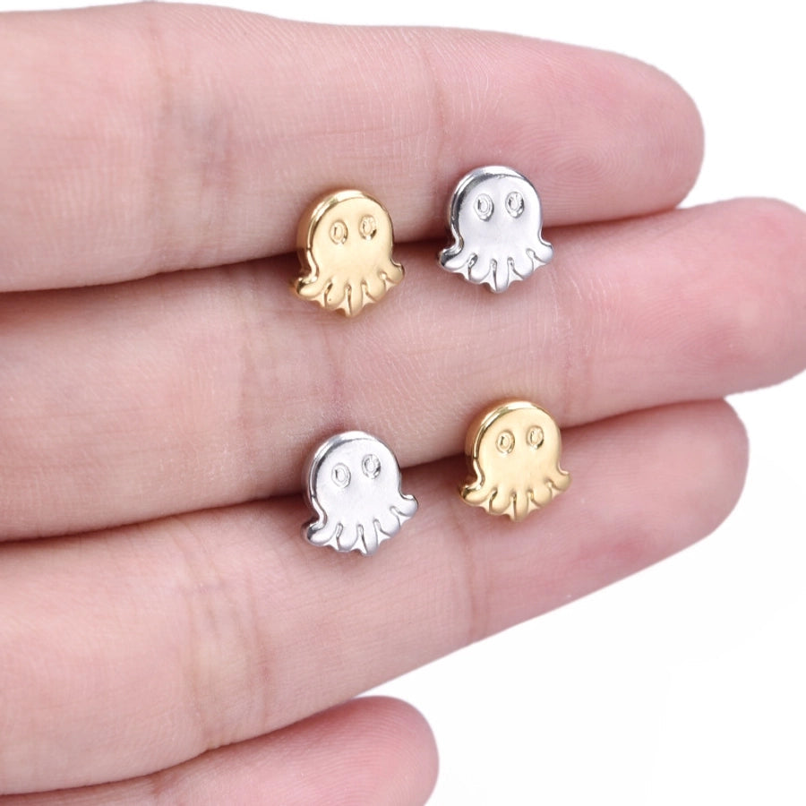 1 Pair Basic Simple Style Jellyfish Plating 304 Stainless Steel Ear Studs