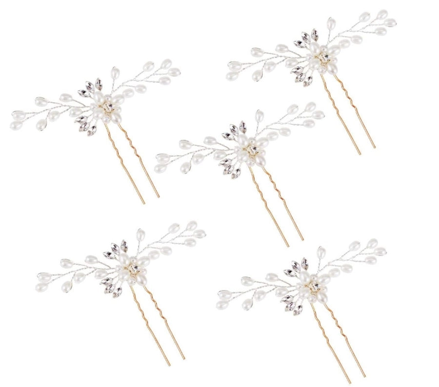 Europe and the United States  Gold Fork White line U-shaped hairpin hair pin headwear factory outlet