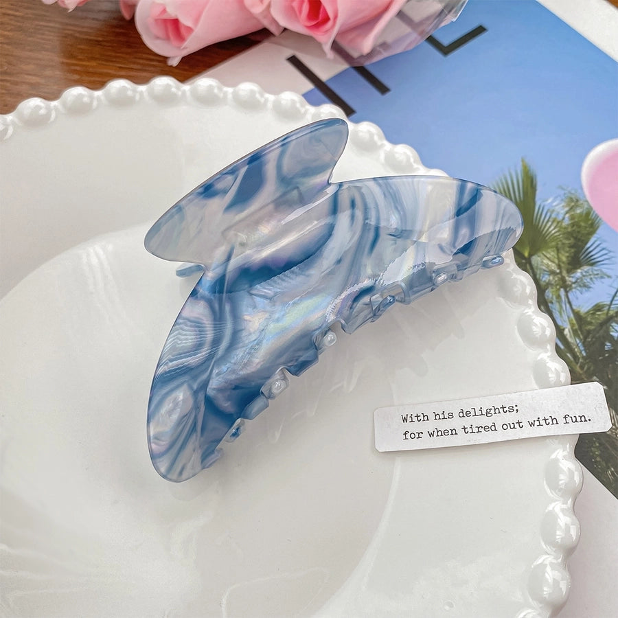 Women's Sweet Color Block PVC Hair Claws