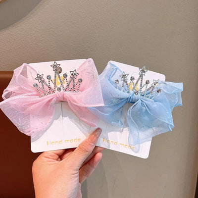 Kid'S Ethnic Style Bow Knot Synthetic Yarn Organza Hair Clip