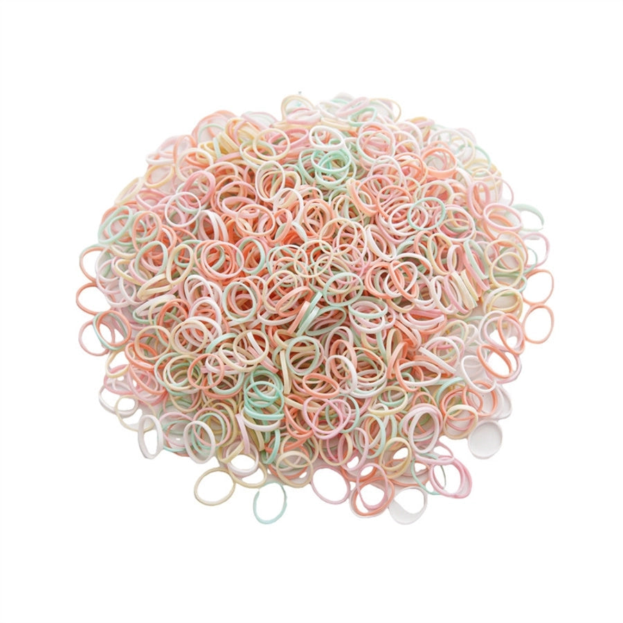 simple style solid color rubber band handmade hair tie