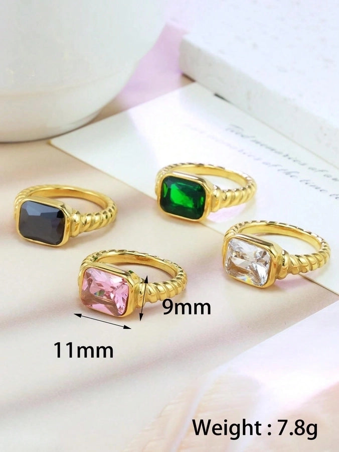 Jewelry Elegant Simple Style Classic Style Geometric Titanium Steel Rings