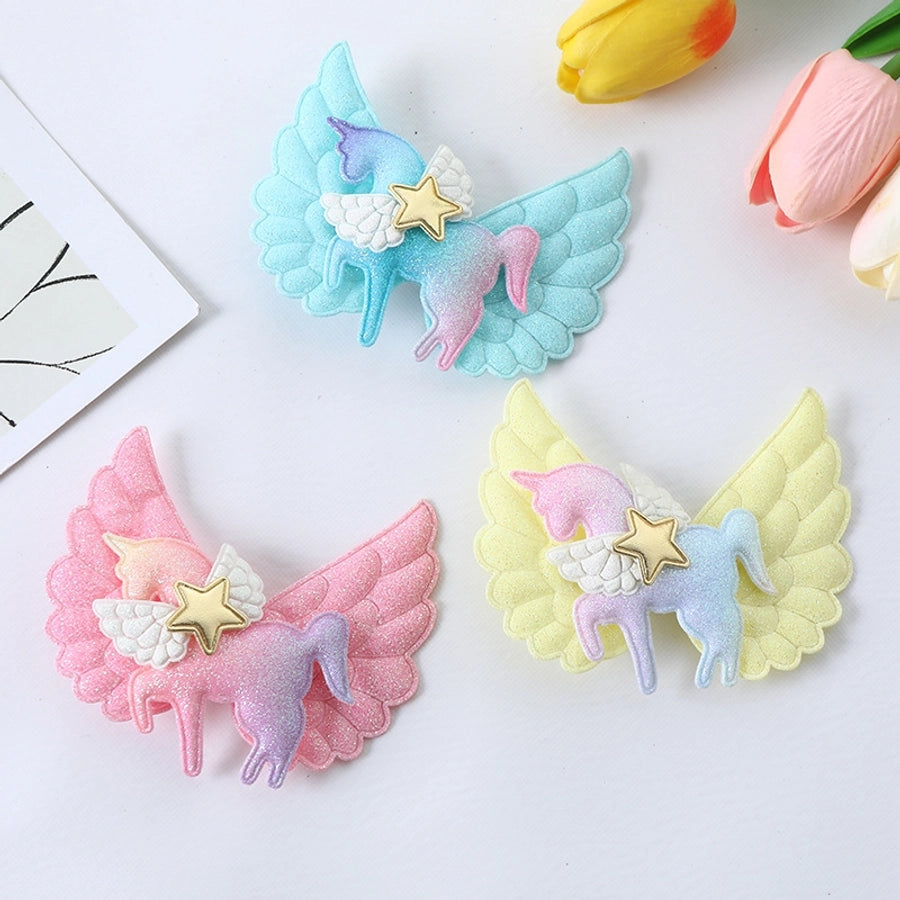 Women's Cute Star  Wings Cloth Hair Clip