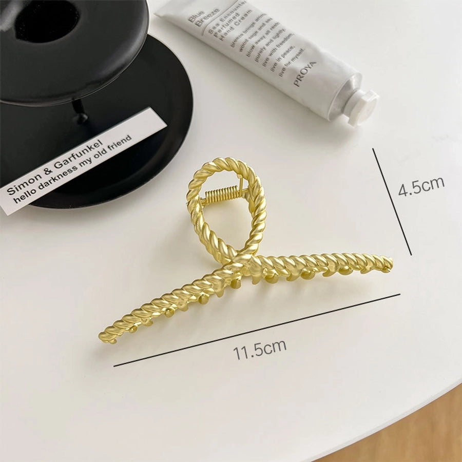 retro geometric alloy plating hair claws