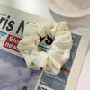 cute solid color cloth flannel hair tie