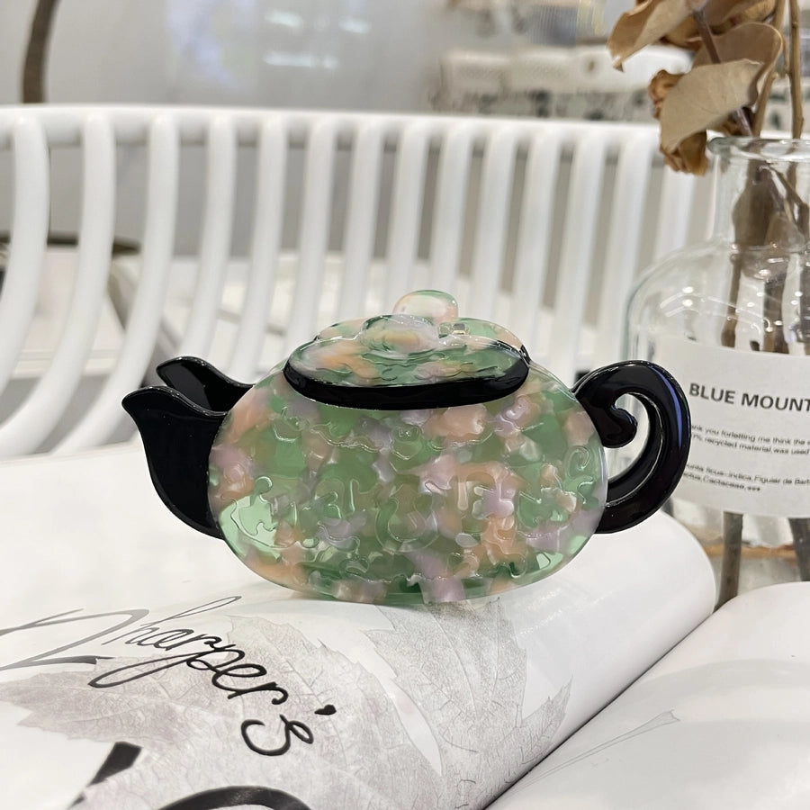 Women's Elegant Retro Teapot Acetic acid sheets Hair Claws