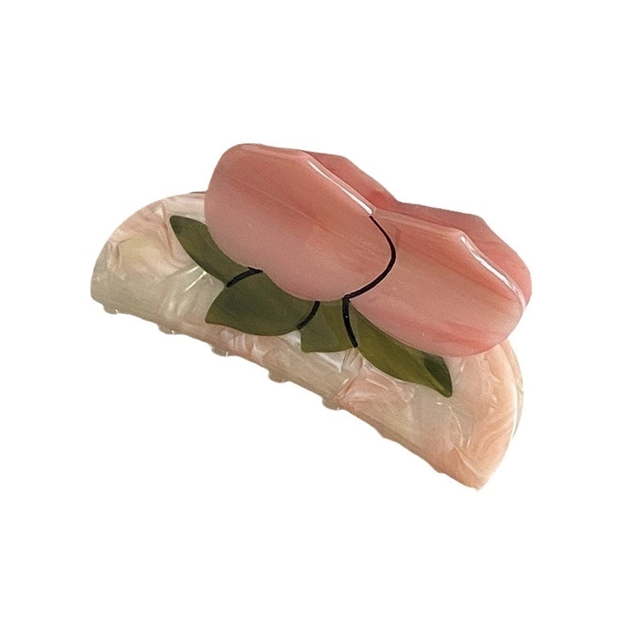 simple style bow knot acetic acid sheets printing hair claws