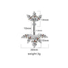 1 Piece Belly Rings Hip-Hop Sexy Heart Shape 316 Stainless Steel  Copper Plating Zircon White Gold Plated Gold Plated