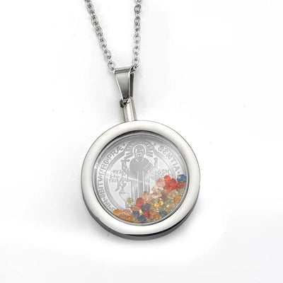 Jewelry Elegant Geometric Round Titanium Steel Pendant Necklace