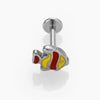 1 Piece Lip Rings Cute Football Fish 316L Stainless Steel  Polishing Epoxy Lip Rings Ear Cartilage Rings & Studs Nose Rings & Studs