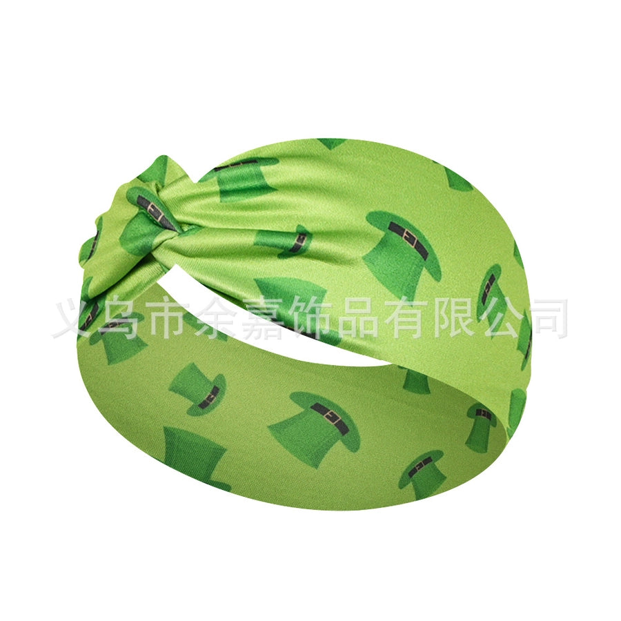 casual vacation plaid bow knot cloth printing hair band