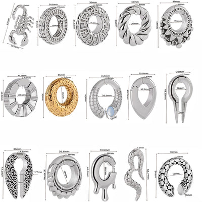 1 Piece Casual C Shape Animal Circle 304 Stainless Steel 18K Gold Plated Stainless Steel Earrings