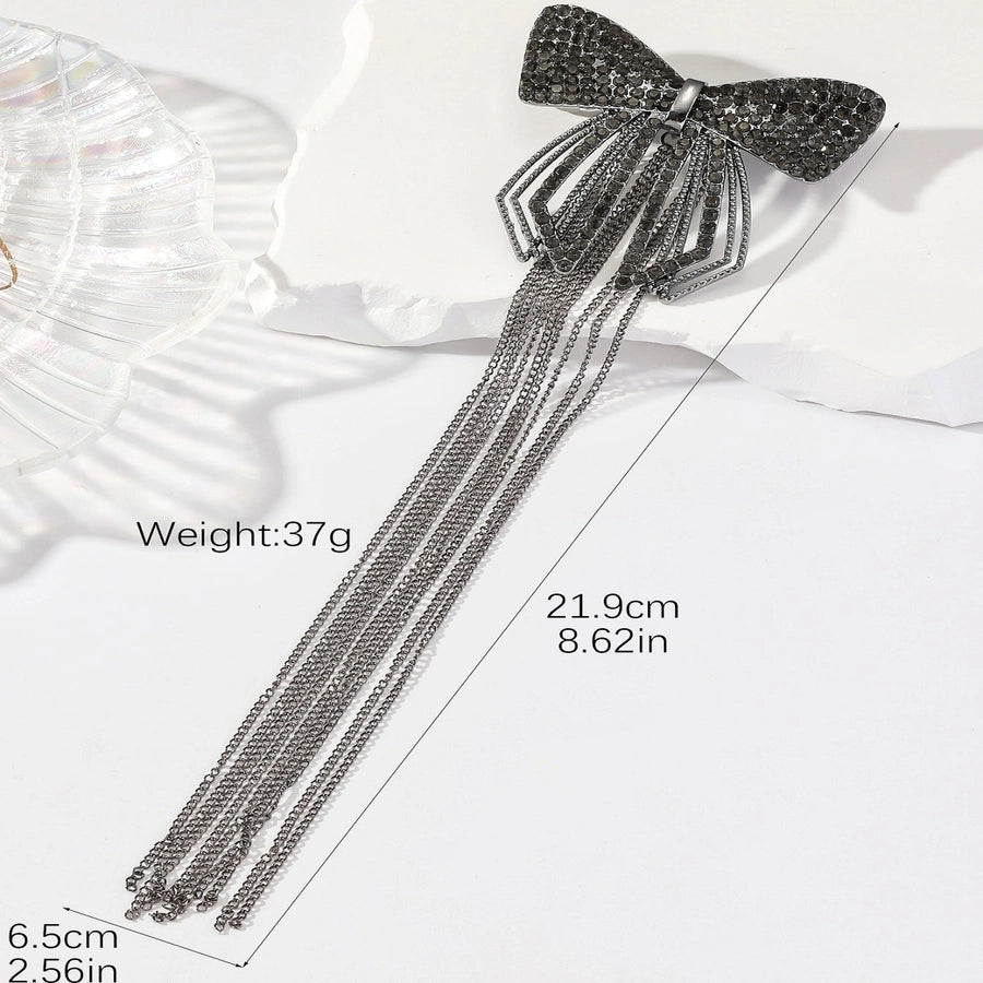 vintage style bow knot alloy plating hair clip