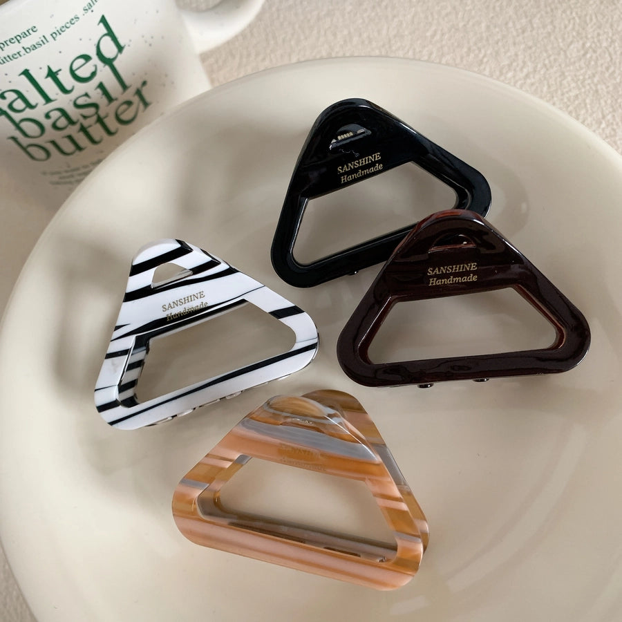 Women's Korean Style Triangle Acetic acid sheets Hair Claws