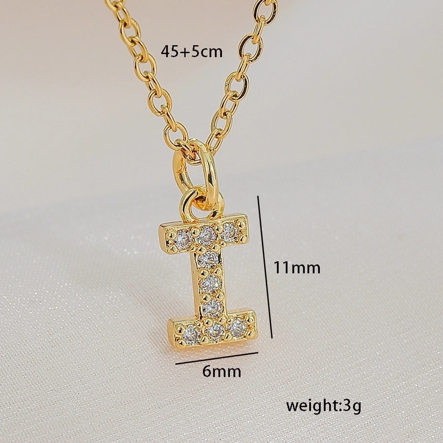 Jewelry Basic Retro Classic Style Letter 304 Stainless Steel Copper Pendant Necklace