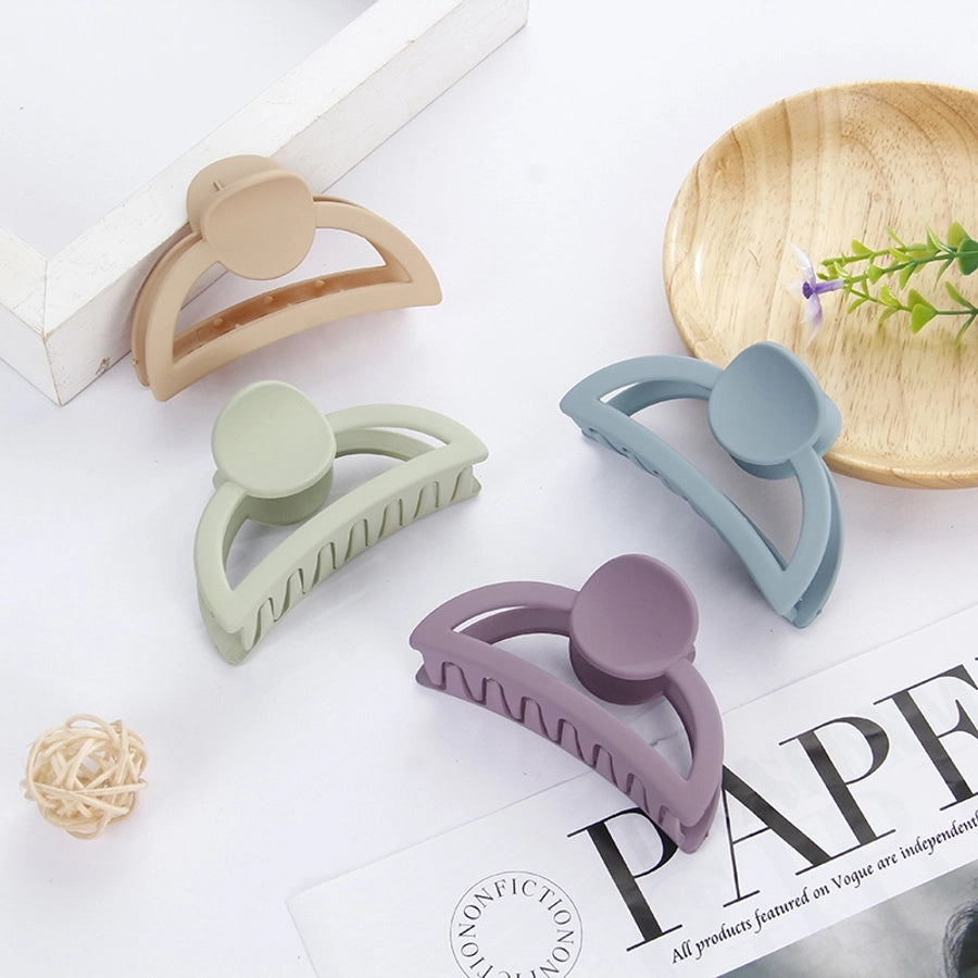 Milk Tea Color Grab Clip  Girl's Hair Grab Head Shark Clip Summer Hair Clip Hair Accessories
